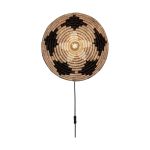 Good&Mojo Applique Murale Andros Noir/Natural | Convient pour 1x E27 