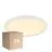 Lot 3x Nordlux Hublot LED Oja 29 Blanc 18W 1700lm - 827 Blanc Très Chaud | 3 Niveaux De Gradation Dimmable - IP20
