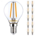 Voordeelpak 10x Noxion Lucent LED E14 Kogel Filament Helder 2.5W 250lm - 827 Zeer Warm Wit | Vervangt 25W